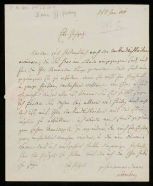 Brief von Wilhelm von Dörnberg an Gessberg von