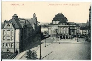Chemnitz. Museum und neues Theater am Königsplatz