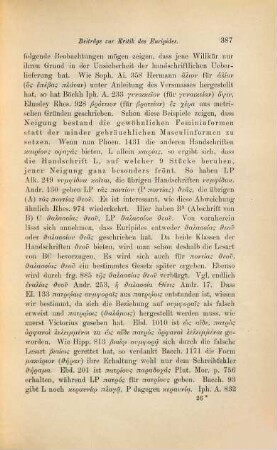 Beiträge zur Kritik des Euripides, 4. Ueber die Femininform der Adjektiva in os