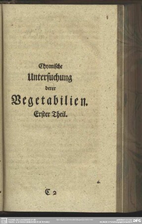 Einleitung zu denen Chymischen Arbeiten