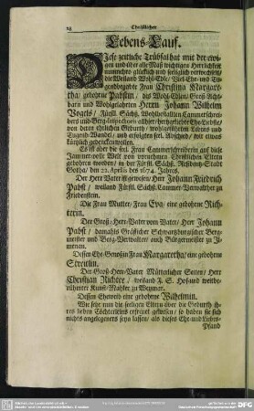 Christlicher Lebens-Lauf