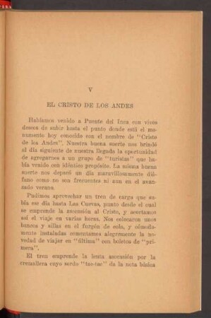 V - El Cristo de Los Andes