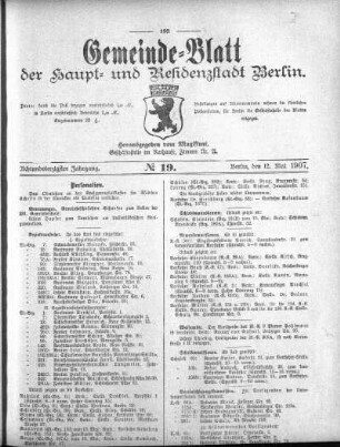 1907,19: No. 19, 12. Mai 1907