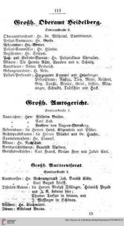 Großherzogliche Behörden der Stadt