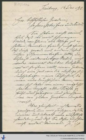 Brief von Schemann vom 16.12.1912.