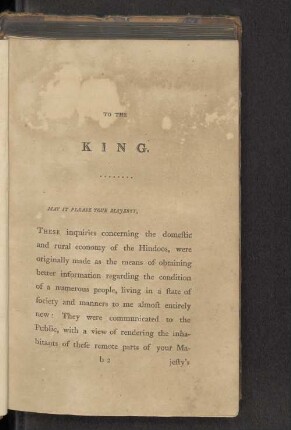 To the King.