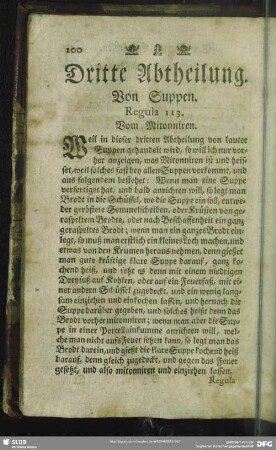 Dritte Abtheilung. Von Suppen