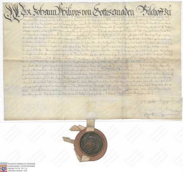 von Heusenstamm: Bischof Johann Philipp von Würzburg