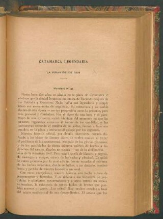 Catamarca legendaria : La piramide de 1830