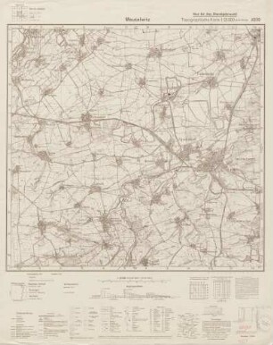 4939 Meuselwitz, Topographische Karte 1:25000 (4cm - Karte)