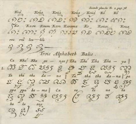 Trois alphabet Balis