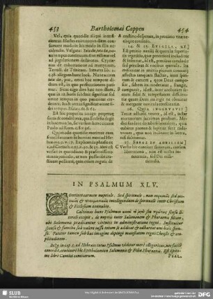 In Psalmum XLV. Psalmus XLV.
