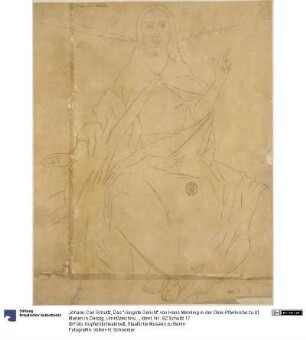Das "Jüngste Gericht" von Hans Memling in der Ober-Pfarrkirche zu St. Marien in Danzig. Umrißzeichnung