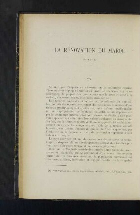 La Rénovation Du Maroc.
