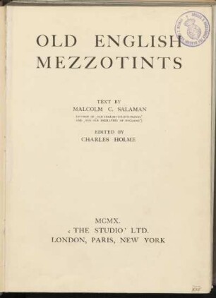Old English mezzotints