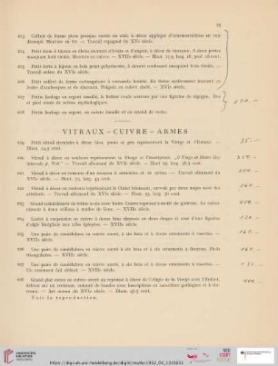 Vitraux - cuivre - armes (Nr. 219 - 231)