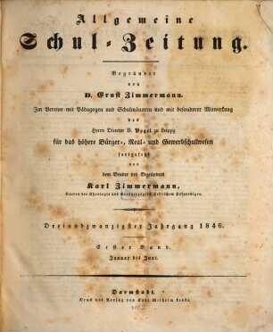 Allgemeine Schulzeitung. 23, 23. 1846