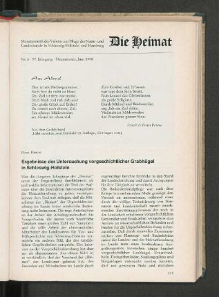 Nr. 6, 77. Jahrgang, Neumünster, Juni 1970