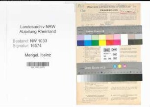 Entnazifizierung Heinz Mengel , geb. 23.02.1915 (Polizist)