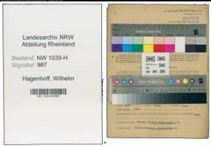 Entnazifizierung Wilhelm Hagenhoff , geb. 10.10.1901 (Angestellter)