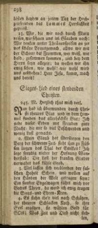 Sieges-Lied eines sterbenden Christen