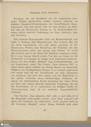 Rundgang durch Hermsdorf