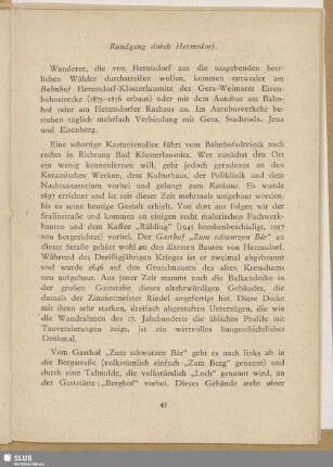 Rundgang durch Hermsdorf