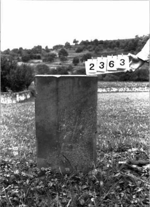 Grabstein 2363 (Index: 100097559) Maße HxBxT: 86x50x14 cm: Grabstein 2363