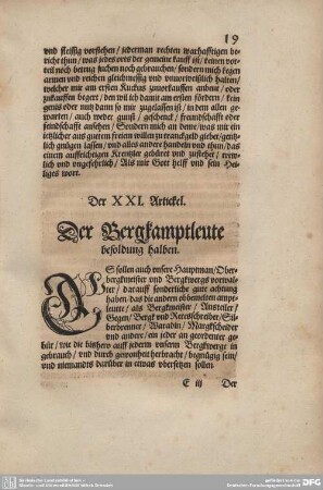 Der XXI. Artikel.- Der XXX. Artickel.