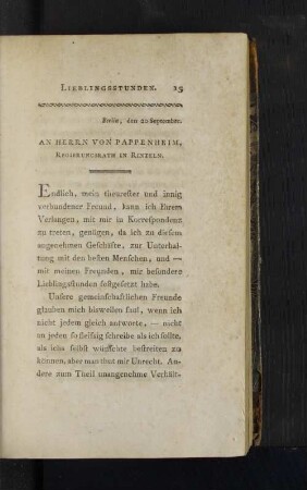 An Herrn von Pappenheim, ...