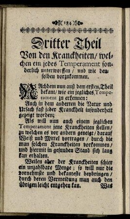 Dritter Theil. Von den Kranckheiten/ welchen ein jedes Temperament sonderlich unterworffen/ und wie denselben vorzukommen.