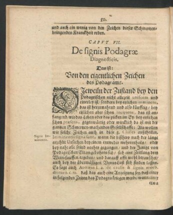 Caput VII. De signis Podagrae Diagnosticis.