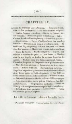 Chapitre IV. Arrivée du capitaine Cox à Comma. - ...