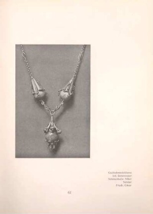 Goldschmiedeklasse Joh. Rettenmaier, Schmuckkette Silber, Schüler Friedr. Cäsar