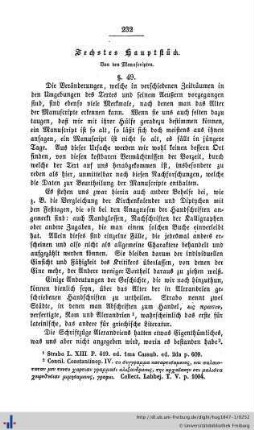 VI. Von den Manuscripten.