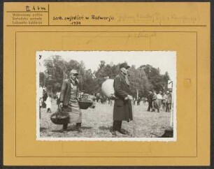 Sorbisches Fest in Radibor 1934. Eierjockel : Serbski swjedźeń w Radworju 1934. Jejkacy Handrij na swjedźenju.