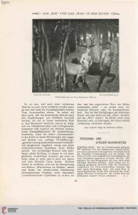 Personal- und Atelier-Nachrichten - Von Ausstellungen - Denkmäler - Kunstliteratur