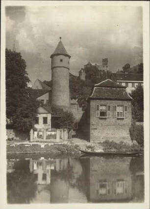 Wertheim am Main. Tauberblick zur Ruine Burg Wertheim : Wertheim am Main. Tauberblick zur Ruine Burg Wertheim
