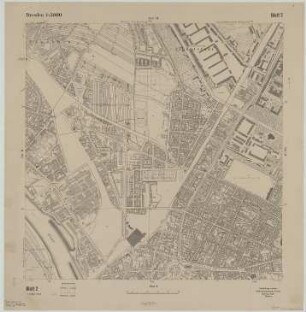 2 : [Dresden Neustadt, Pieschen, Friedrichstadt, Hellerberge, Altstadt], 1940 : 2 : [Dresden Neustadt, Pieschen, Friedrichstadt, Hellerberge, Altstadt]. - 8. Aufl. - 1:5 000. - [Dresden] : Stadtvermessungsamt , 1940. - 1 Kt. : einfarb.