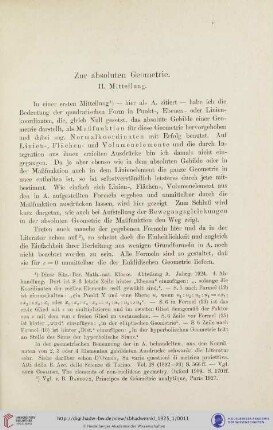 Zur absoluten Geometrie. II. Mitteilung