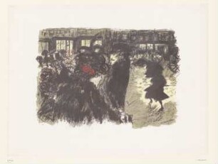 Platz am Abend, aus: "Quelques aspects de la vie de Paris"