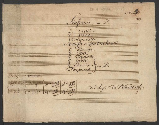 Sinfonien; orch; D-Dur; K 89; G D7