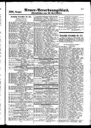 501.Ausgabe. Samstag, 22. Mai 1915