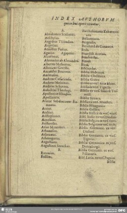 Index Authorum qui in hoc opere citantur