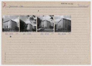 Straßenansichten. Berlin, Friedrichshain, Jessnerstraße (vor 1951 Kronprinzenstraße)/Frankfurter Allee