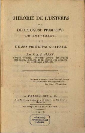 Théorie de l'univers