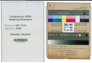 Entnazifizierung Heinrich Dembek , geb. 16.04.1917 (Kaufmaennischer Angestellter)
