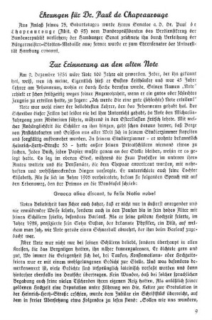 Ehrungen für Dr. Paul de Chapeaurouge