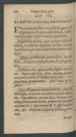 Caput IIX. De Enunciatione Exponibili.