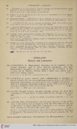 England. History and Literature (No. 302 - 334)
